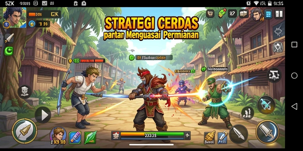 Tampilan gameplay 5ZK dengan taktik strategis yang menarik.