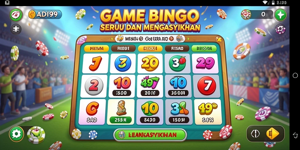 Tampilan gameplay seru dalam game Bingo ADI99.