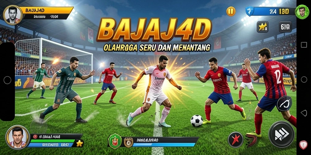 Tampilan gameplay seru BAJAJ4D yang menggambarkan aksi olahraga langsung.