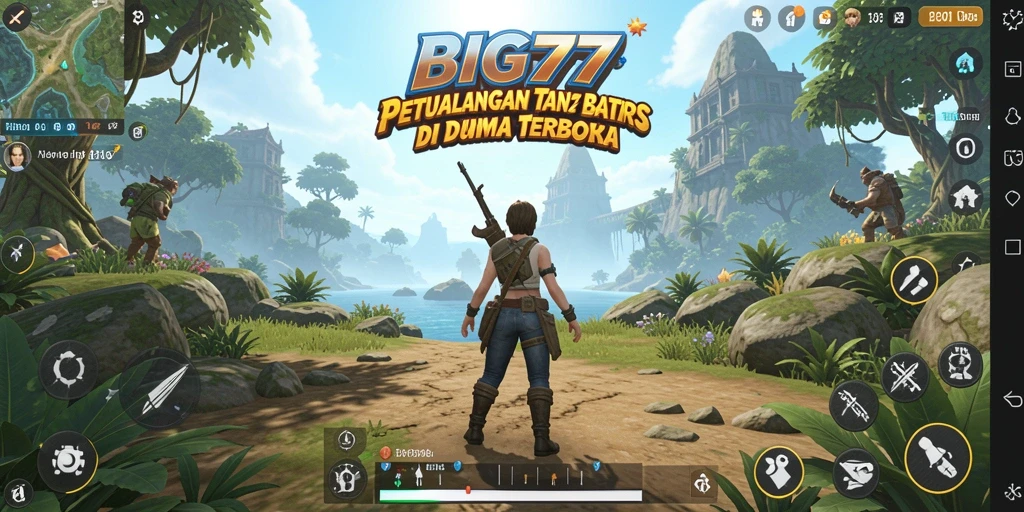 Tampilan menakjubkan dari gameplay BIG77 di dunia terbuka.