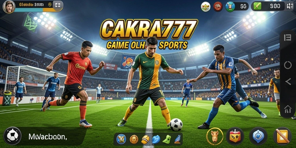 Screenshot utama CAKRA777 yang menunjukkan aksi olahraga intens.
