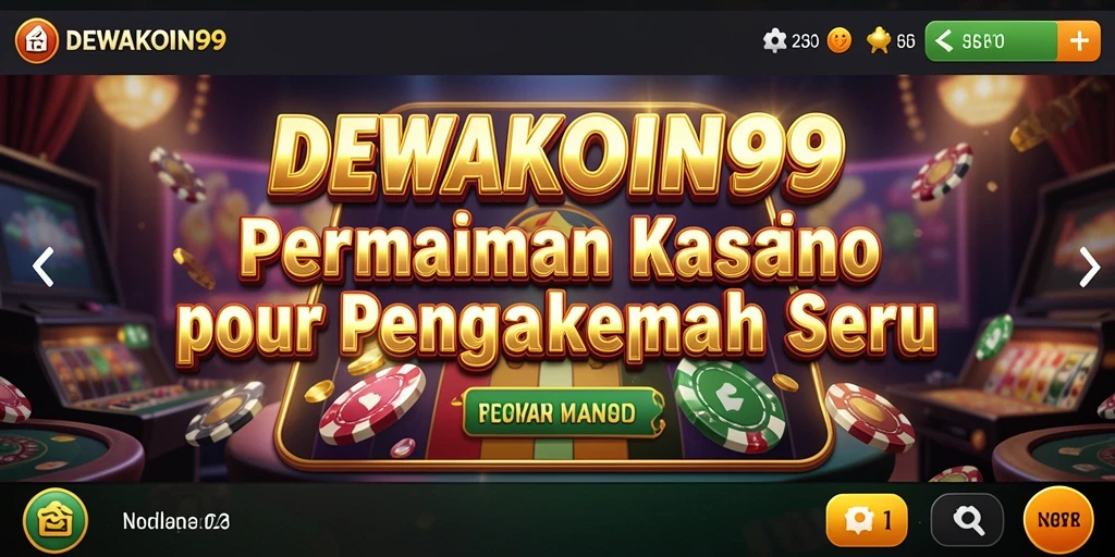 Screenshot gameplay seru DEWAKOIN99 saat bermain Kasino.