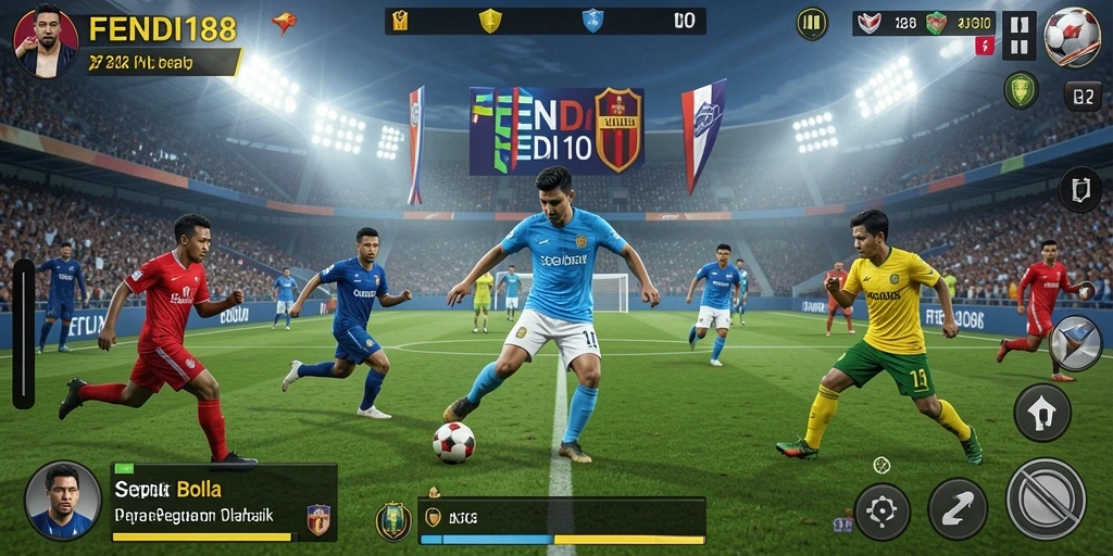 Tampilan gameplay FENDI188 yang seru dan kompetitif dalam sepak bola.