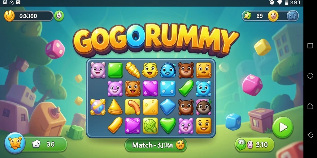 Tampilan gameplay seru dan menantang di GOGORUMMY.