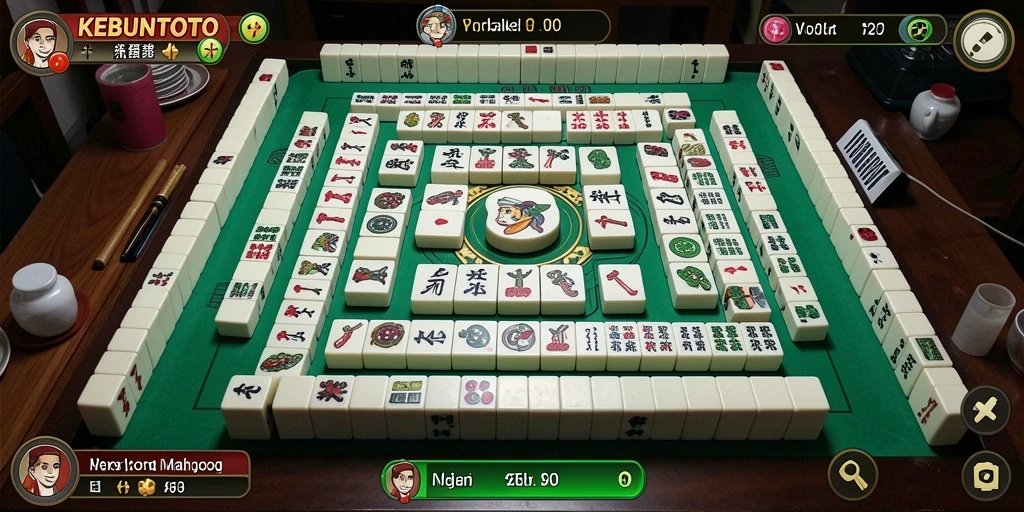Tampilan gameplay Mahjong yang menarik di KEBUNTOTO.