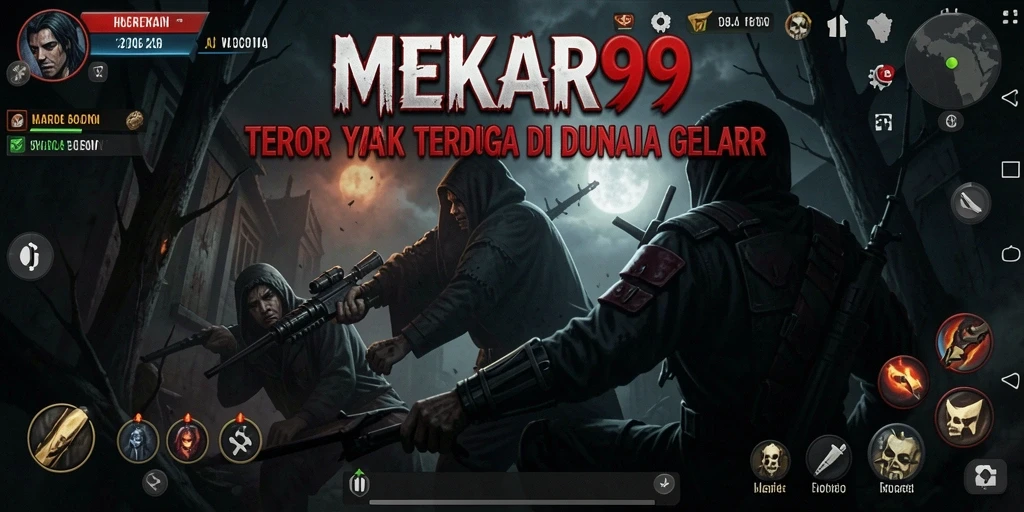 Tampilan menakutkan dari gameplay MEKAR99 dengan efek visual yang mendebarkan.