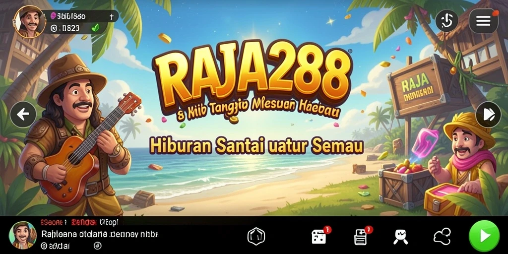 Tampilan gameplay awal RAJA288 yang menarik dan penuh warna.