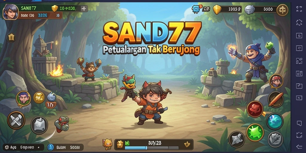 Tampilan menarik dari gameplay SAND77 yang mengasyikkan.