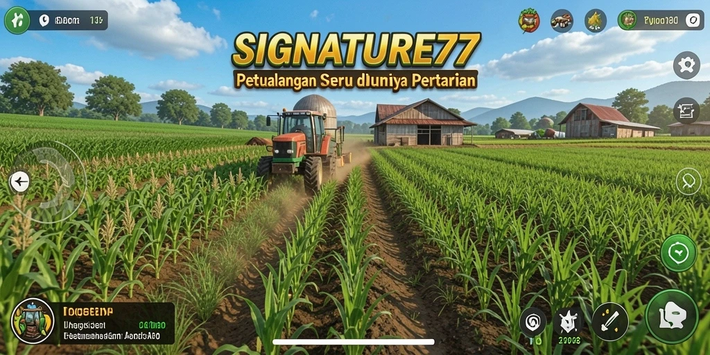 Gameplay menarik SIGNATURE77 dengan aktivitas bertani yang menyenangkan.