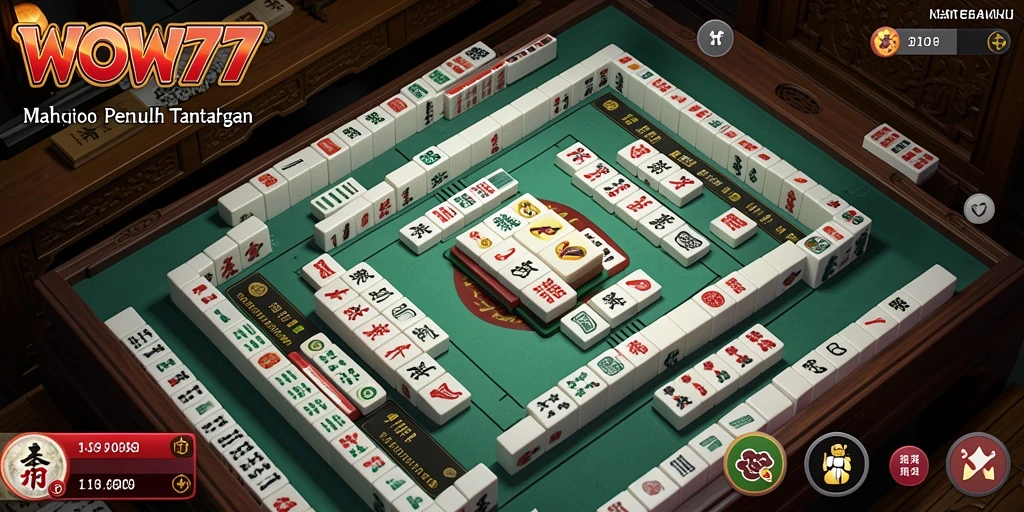 Tampilan gameplay menarik dari game Mahjong WOW77.